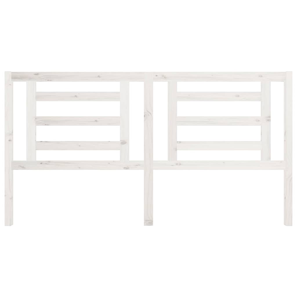 Vidaxl hoofdbord 186x4x100 cm massief grenenhout wit