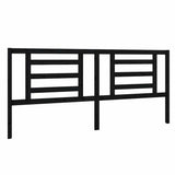 Vidaxl hoofdbord 206x4x100 cm massief grenenhout zwart