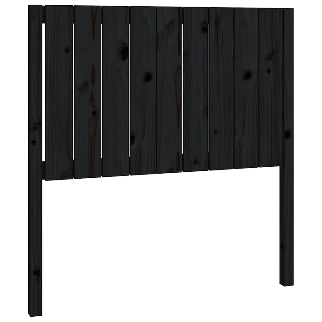 Vidaxl hoofdbord 95,5x4x100 cm massief grenenhout zwart
