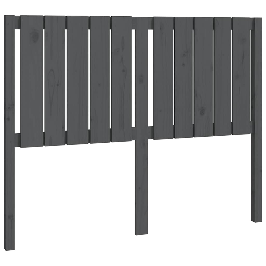 Vidaxl hoofdbord 125,5x4x100 cm massief grenenhout grijs
