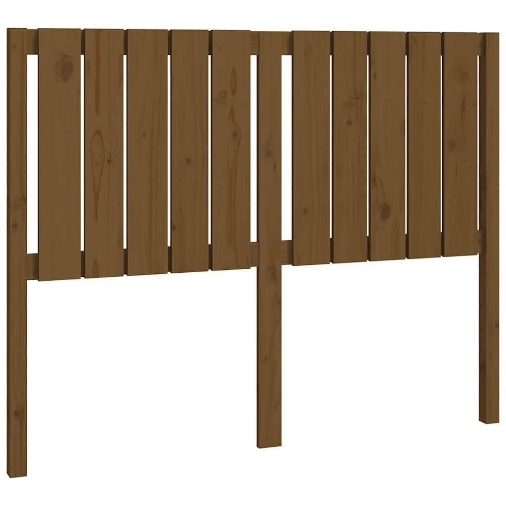 Vidaxl hoofdbord 125,5x4x100 cm massief grenenhout honingbruin