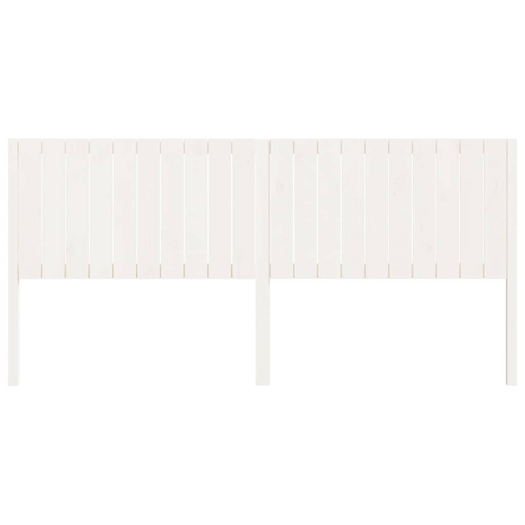 Vidaxl hoofdbord 205,5x4x100 cm massief grenenhout wit