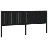 Vidaxl hoofdbord 205,5x4x100 cm massief grenenhout zwart