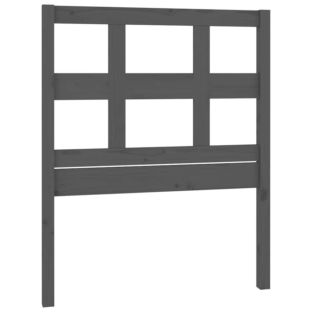 Vidaxl hoofdbord 80,5x4x100 cm massief grenenhout grijs