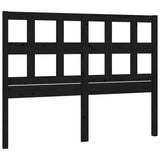 Vidaxl hoofdbord 125,5x4x100 cm massief grenenhout zwart