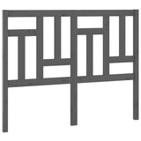 Vidaxl hoofdbord 125,5x4x100 cm massief grenenhout grijs