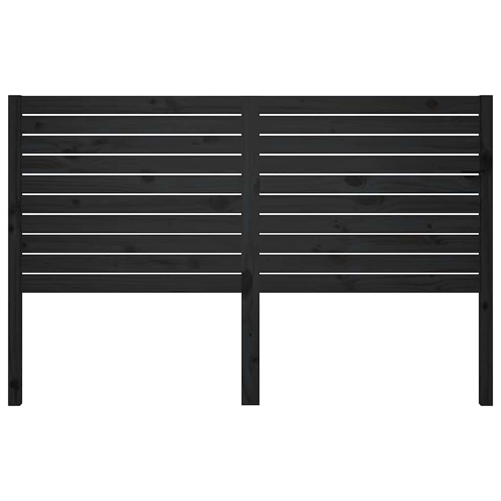 Vidaxl hoofdbord 141x4x100 cm massief grenenhout zwart