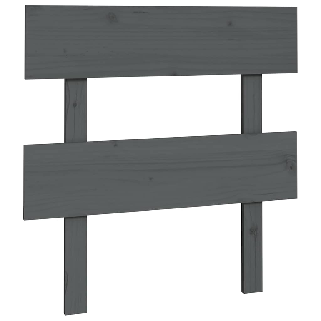 Vidaxl hoofdbord 93,5x3x81 cm massief grenenhout grijs