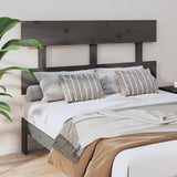 Vidaxl hoofdbord 124x3x81 cm massief grenenhout grijs