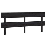 Vidaxl hoofdbord 204x3x81 cm massief grenenhout zwart