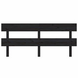 Vidaxl hoofdbord 204x3x81 cm massief grenenhout zwart