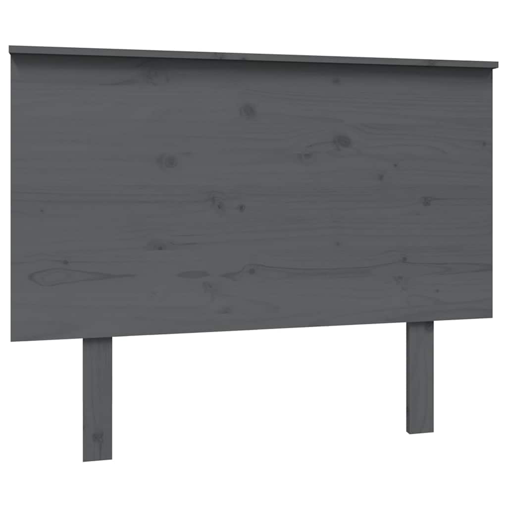 Vidaxl hoofdbord 104x6x82,5 cm massief grenenhout grijs