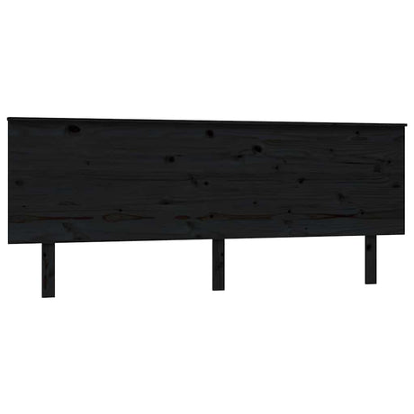 Vidaxl hoofdbord 204x6x82,5 cm massief grenenhout zwart