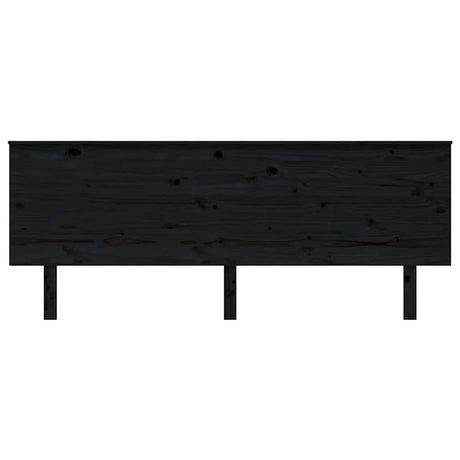 Vidaxl hoofdbord 204x6x82,5 cm massief grenenhout zwart