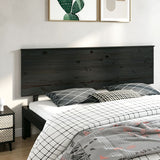 Vidaxl hoofdbord 204x6x82,5 cm massief grenenhout zwart