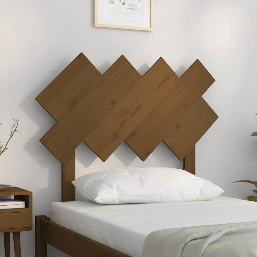 Vidaxl hoofdbord 92x3x81 cm massief grenenhout honingbruin