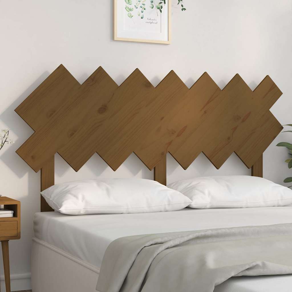 Vidaxl hoofdbord 151,5x3x81 cm massief grenenhout honingbruin