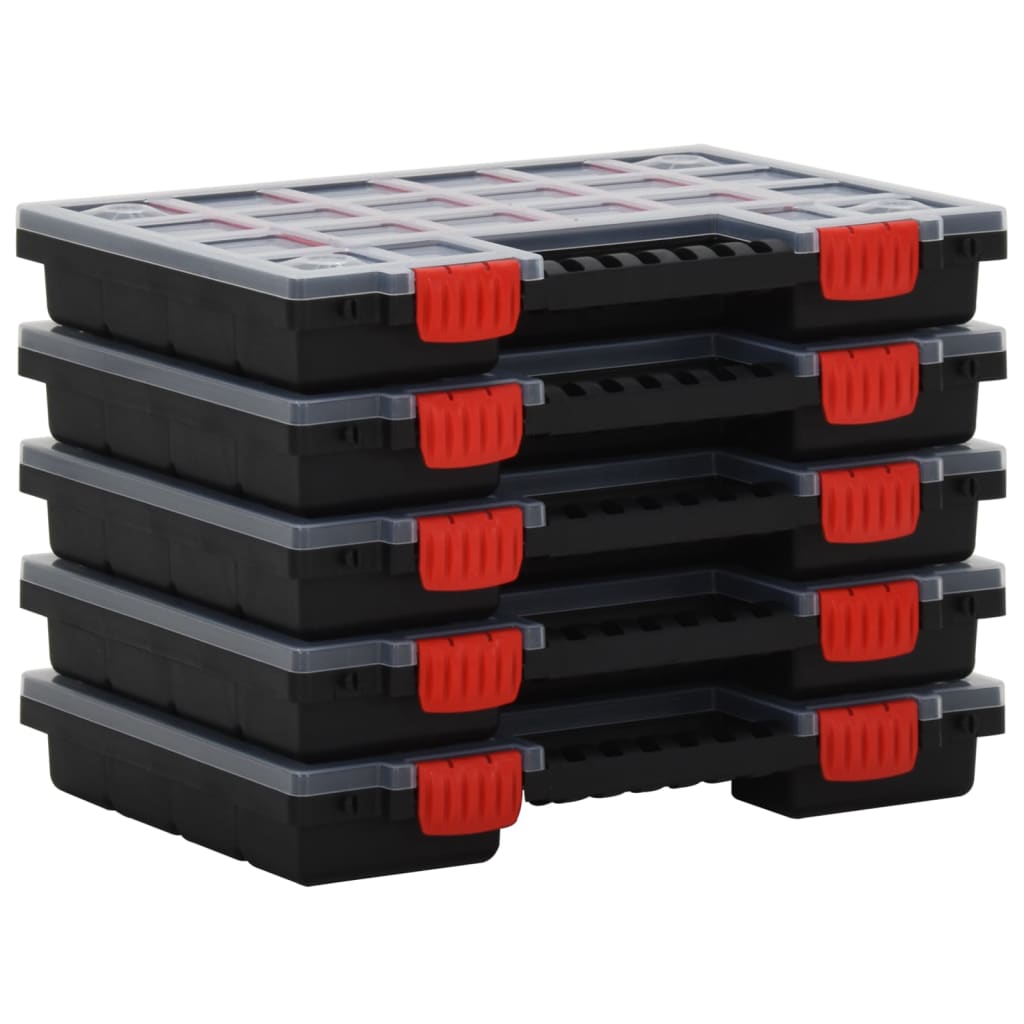 Cajas de rango de Vidaxl 5 PCS 34.5x25x5 cm Polipropeno