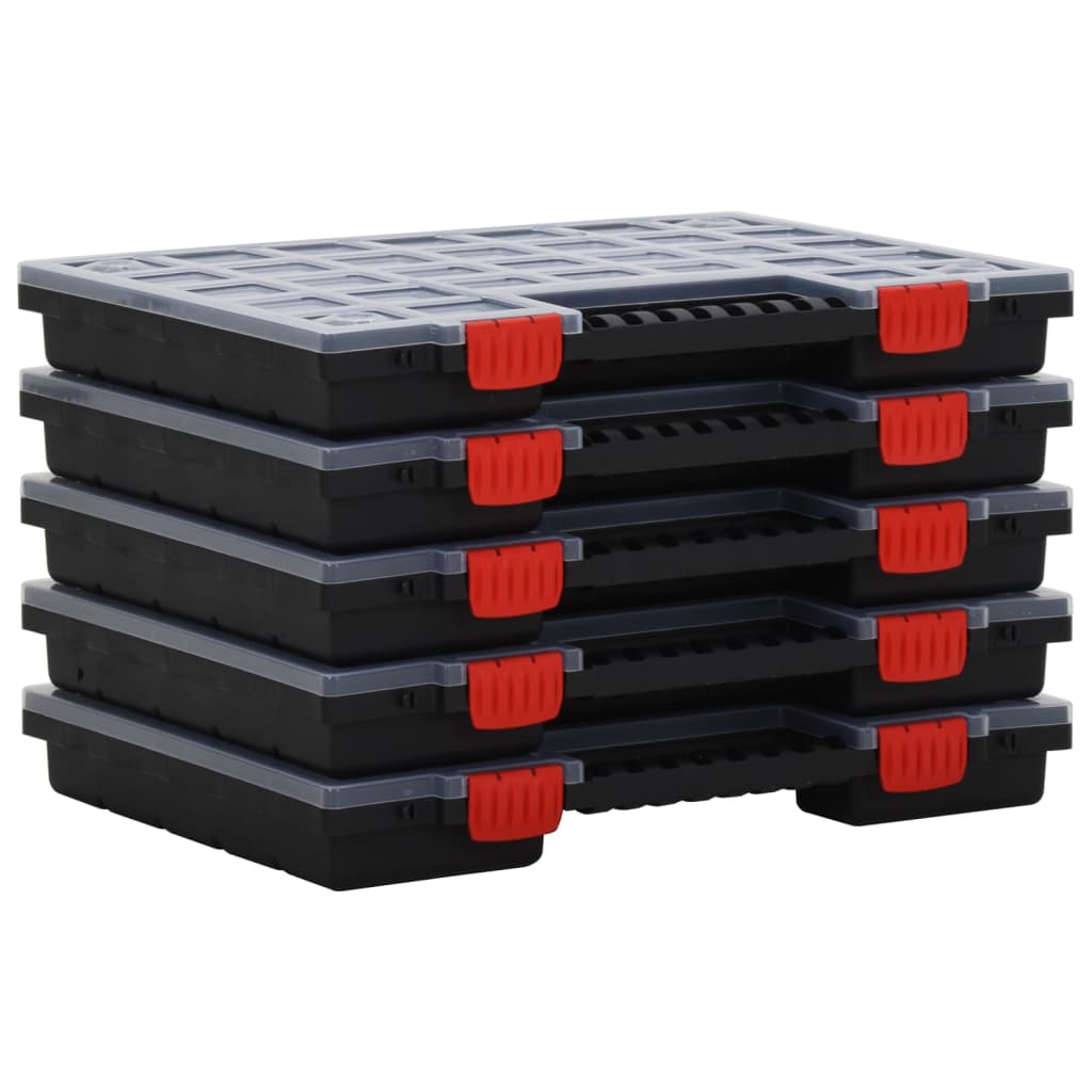 Vidaxl range of boxes 5 pcs 40x30x5 cm polypropene