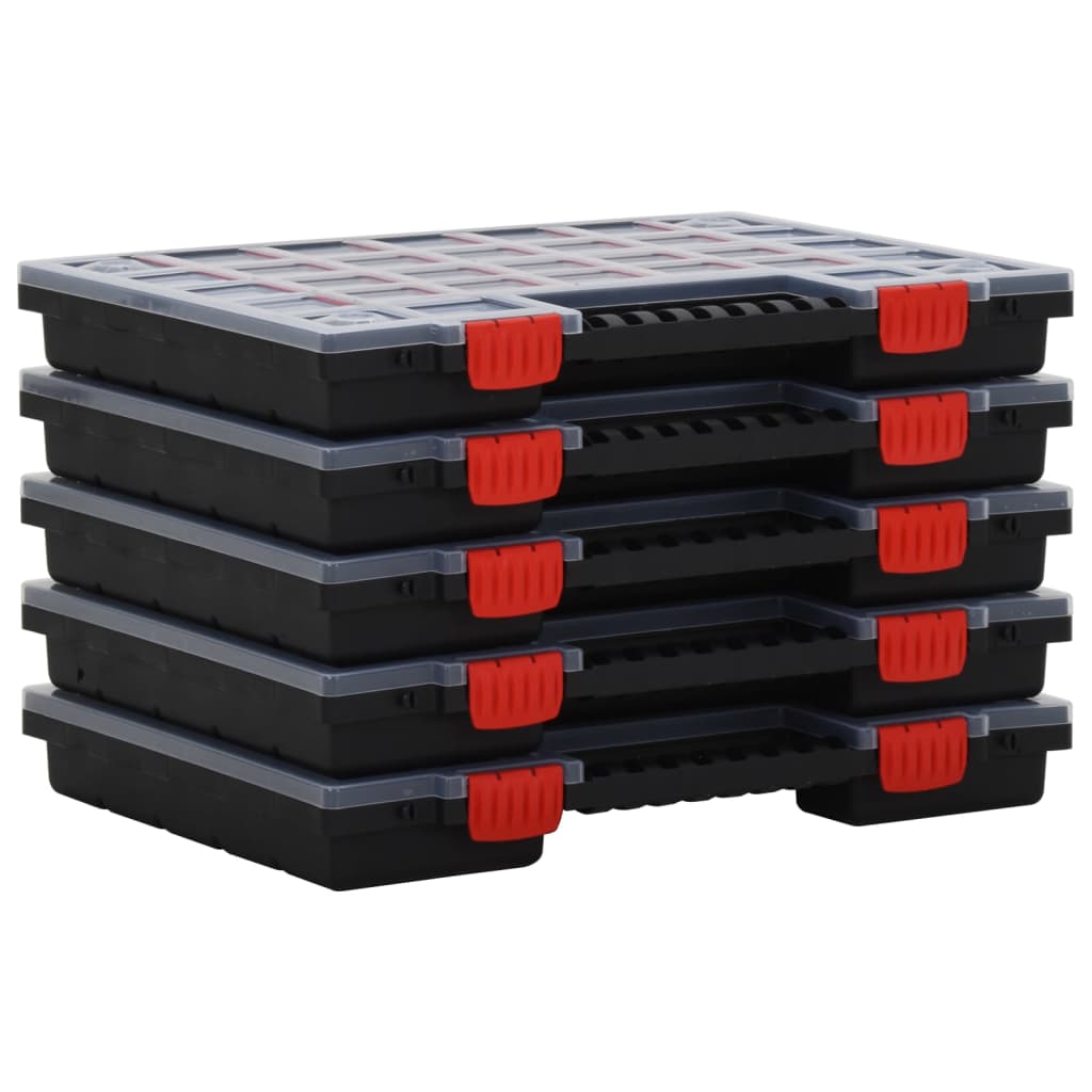 Vidaxl Rango de cajas 5 PCS 40x30x5 cm Polipropeno