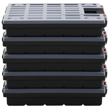 VIDAXL -Bereich von Boxen 5 PCs 40x30x5 cm Polypropen
