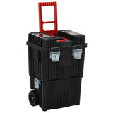 Vidaxl Tool Trolley polipropeno negro y rojo