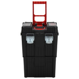 Vidaxl Tool Trolley polipropeno negro y rojo