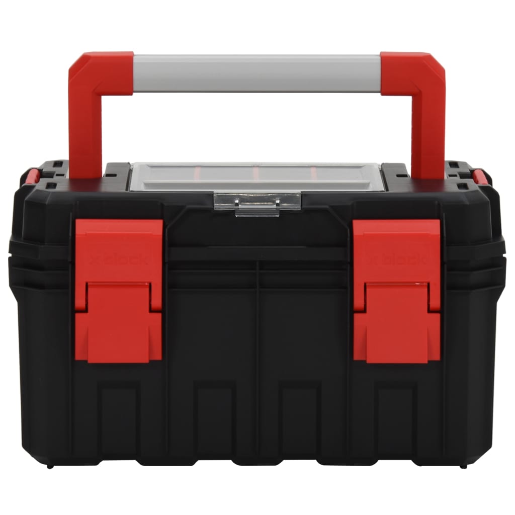 Vidaxl Toolbox 45x28x26.5 cm nero e rosso