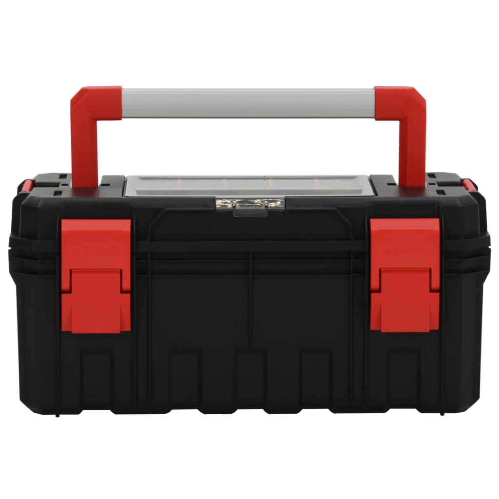 Vidaxl Toolbox 55x28x26,5 cm noir et rouge