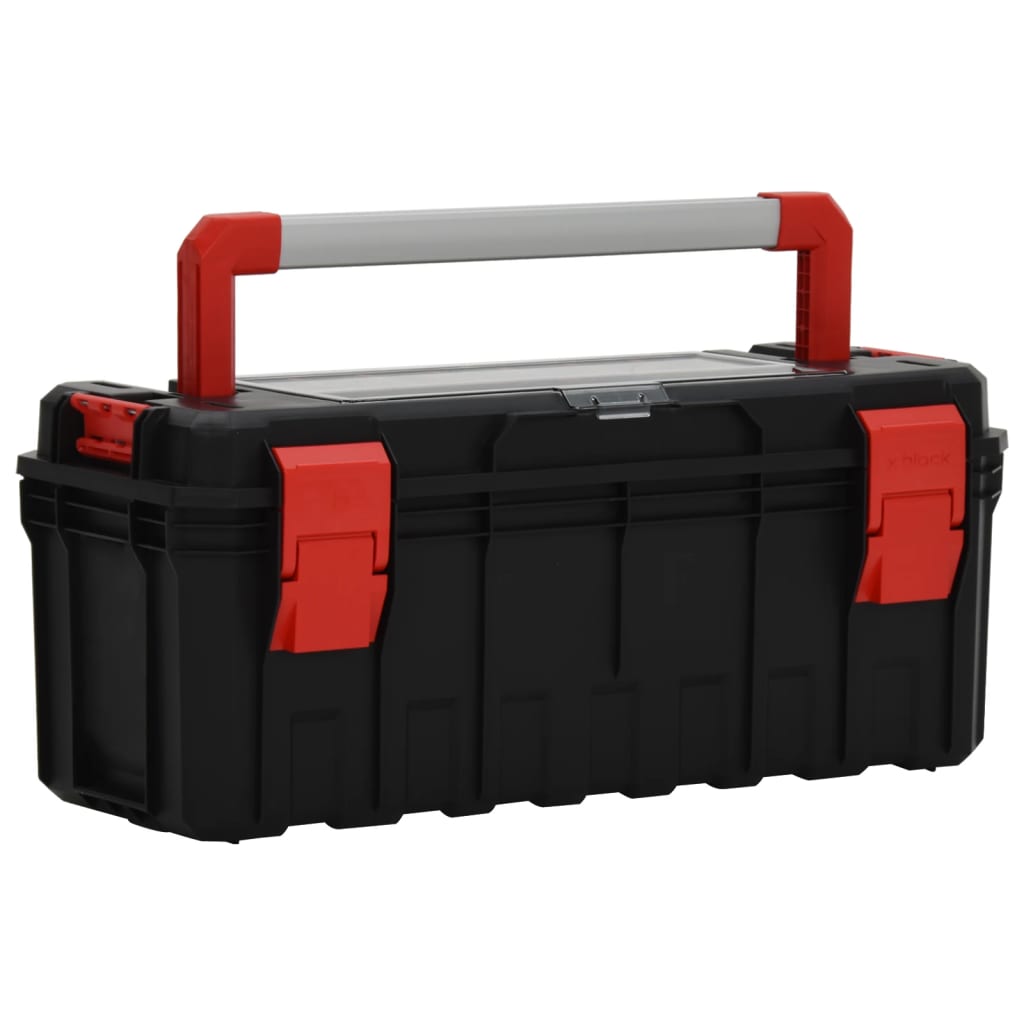 Vidaxl Toolbox 65x28x31,5 cm sort og rød