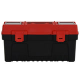 VIDAXL 2 ST WORTLICHE BOXEN POLYPROPEN Schwarz und Rot