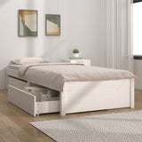 Vidaxl bedframe met lades wit 75x190 cm