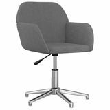 Vidaxl eetkamerstoelen draaibaar 2 st stof lichtgrijs