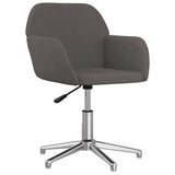 Vidaxl eetkamerstoelen draaibaar 2 st stof donkergrijs
