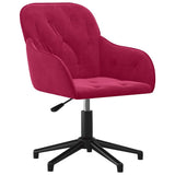 Vidaxl eetkamerstoelen draaibaar 2 st fluweel wijnrood