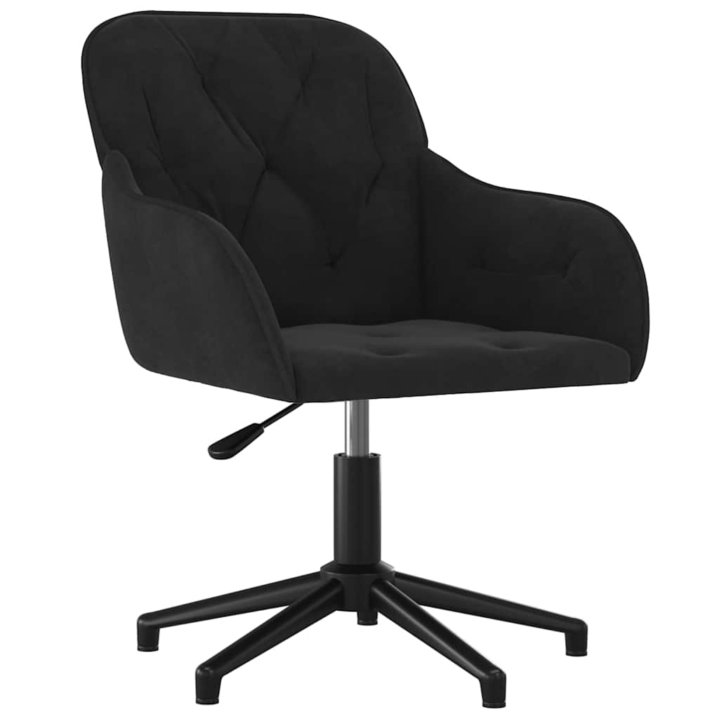 Vidaxl eetkamerstoelen draaibaar 2 st fluweel zwart