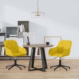 Vidaxl eetkamerstoelen draaibaar 2 st fluweel geel