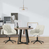Vidaxl eetkamerstoelen draaibaar 2 st fluweel crèmekleurig