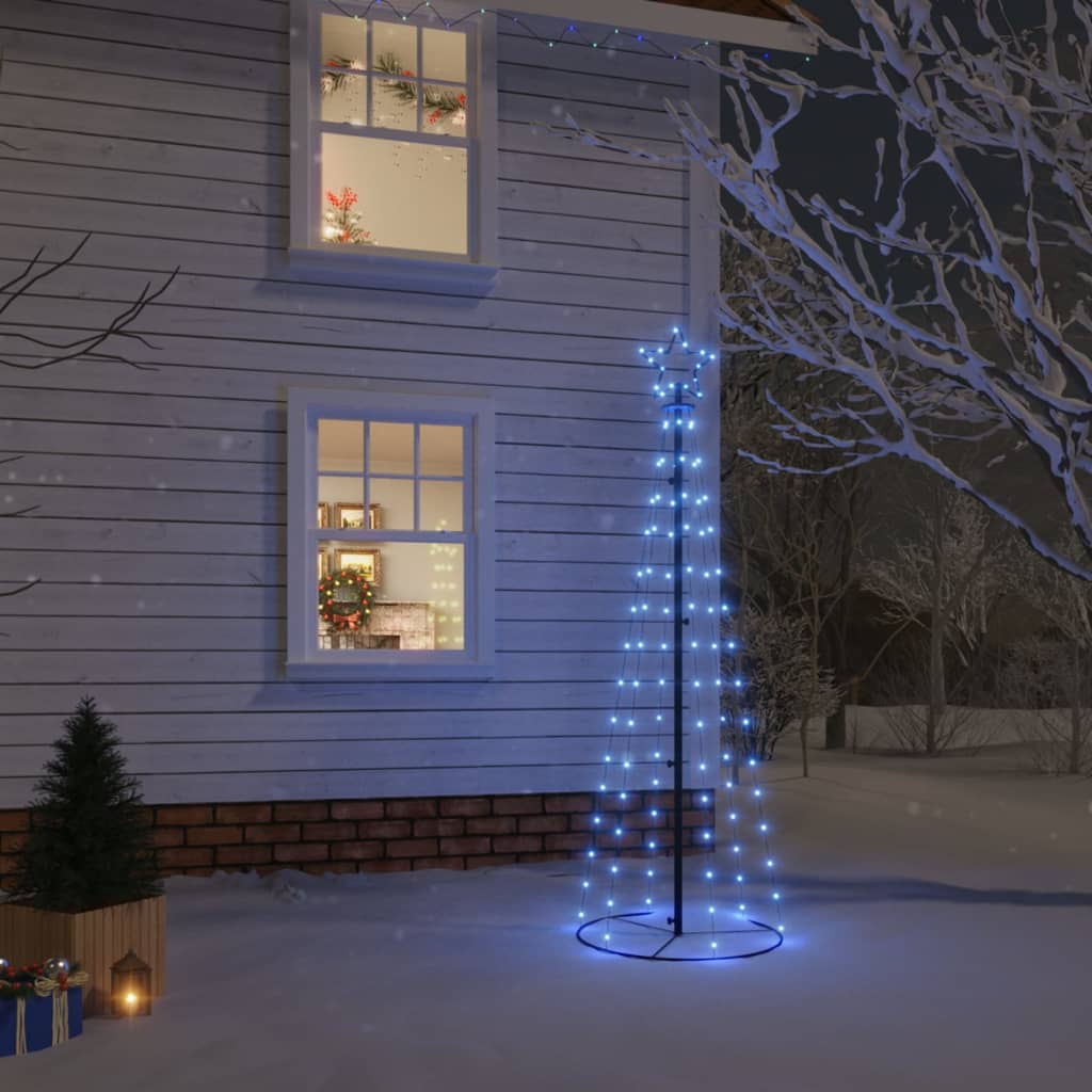Vidaxl KegelKERSTBOOM 108 LEDs 70x180 cm Blau