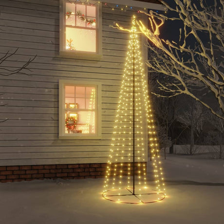 Vidaxl KegelKERSTBOOM 732 LEDs warmes Weiß 160 x 500 cm