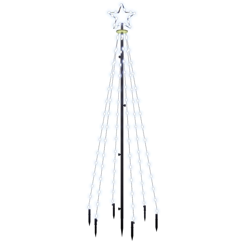 Vidaxl Christmas tree with ground pin 108 LEDs Cold White 180 cm