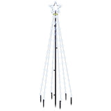 Vidaxl Christmas tree with ground pin 108 LEDs Cold White 180 cm