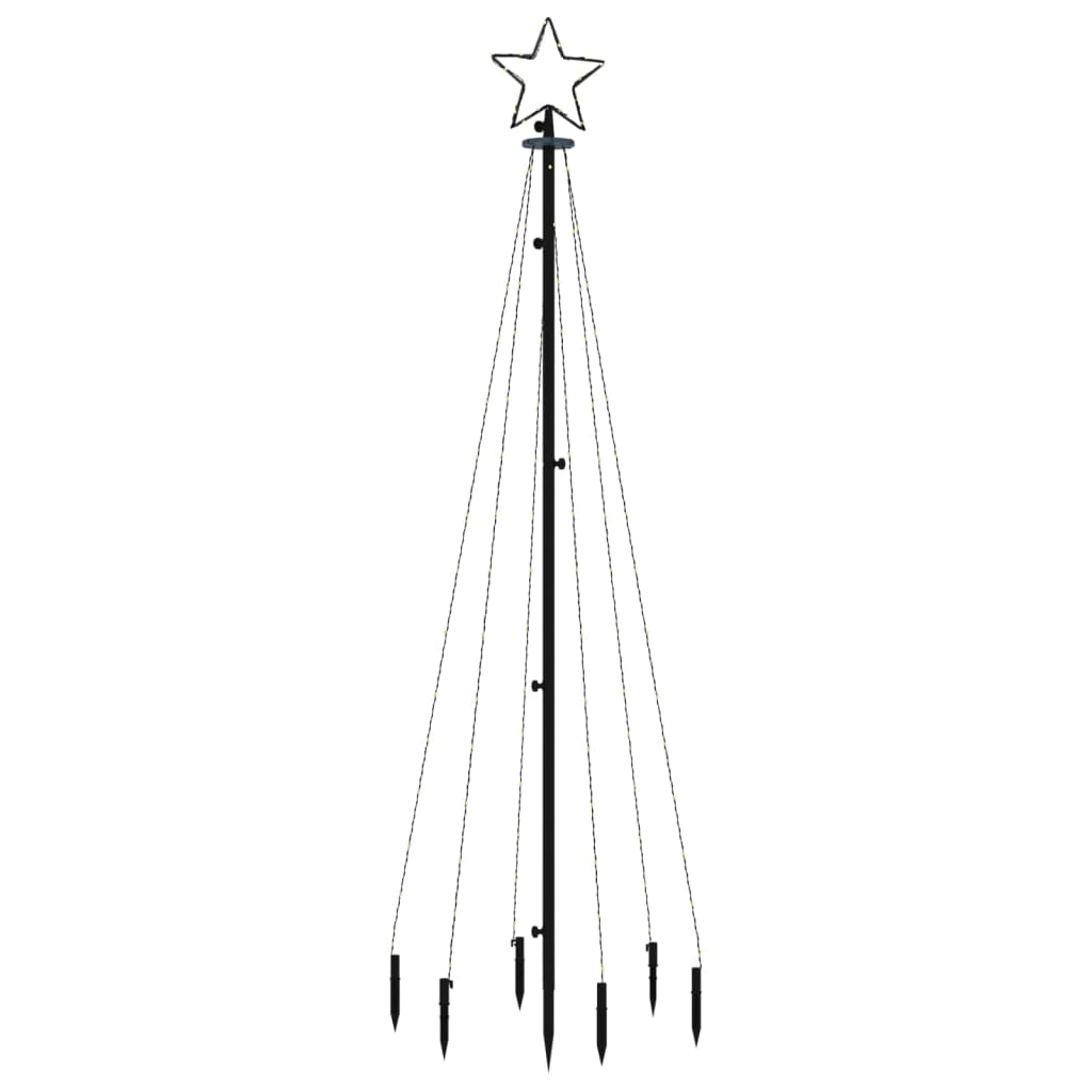 Vidaxl Christmas tree with ground pin 108 LEDs Cold White 180 cm