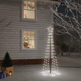 Vidaxl Weihnachtsbaum mit Erdungsnadel 108 LEDs kalt weiß 180 cm