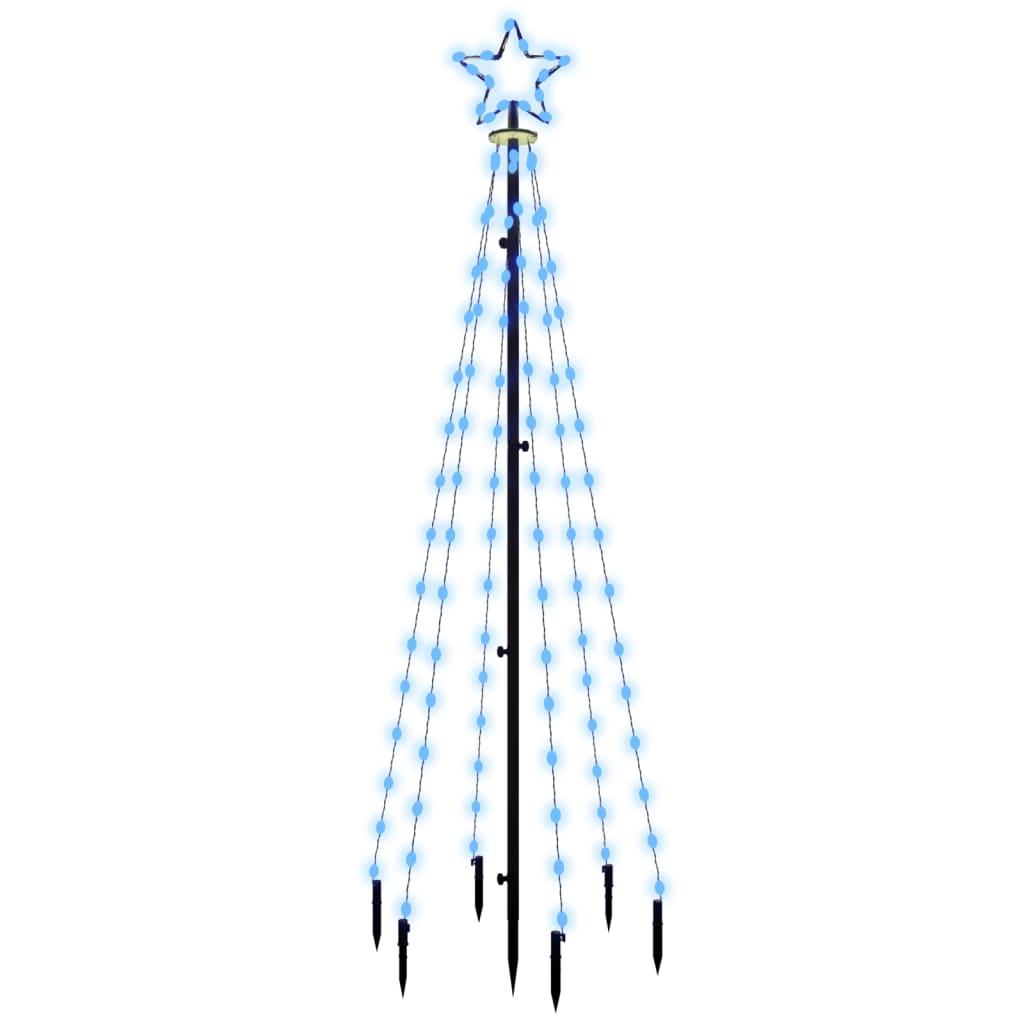 Vidaxl Christmas tree with ground pin 108 LEDs blue 180 cm