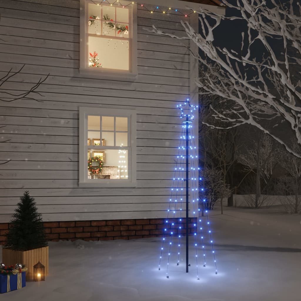 Vidaxl Christmas tree with ground pin 108 LEDs blue 180 cm