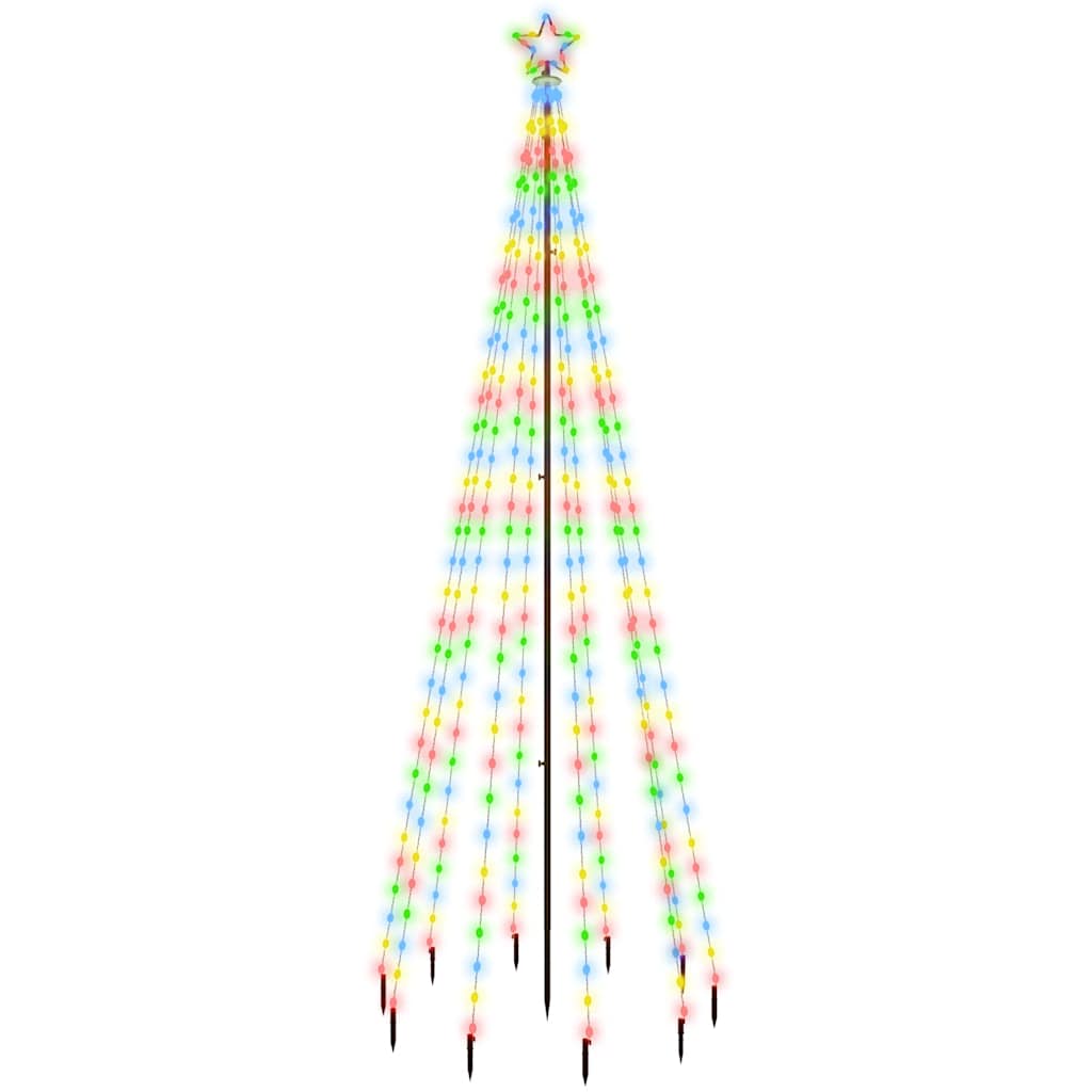 Vidaxx Weihnachtsbaum mit Erdspieß 310 LEDs mehrfarbig 300 cm