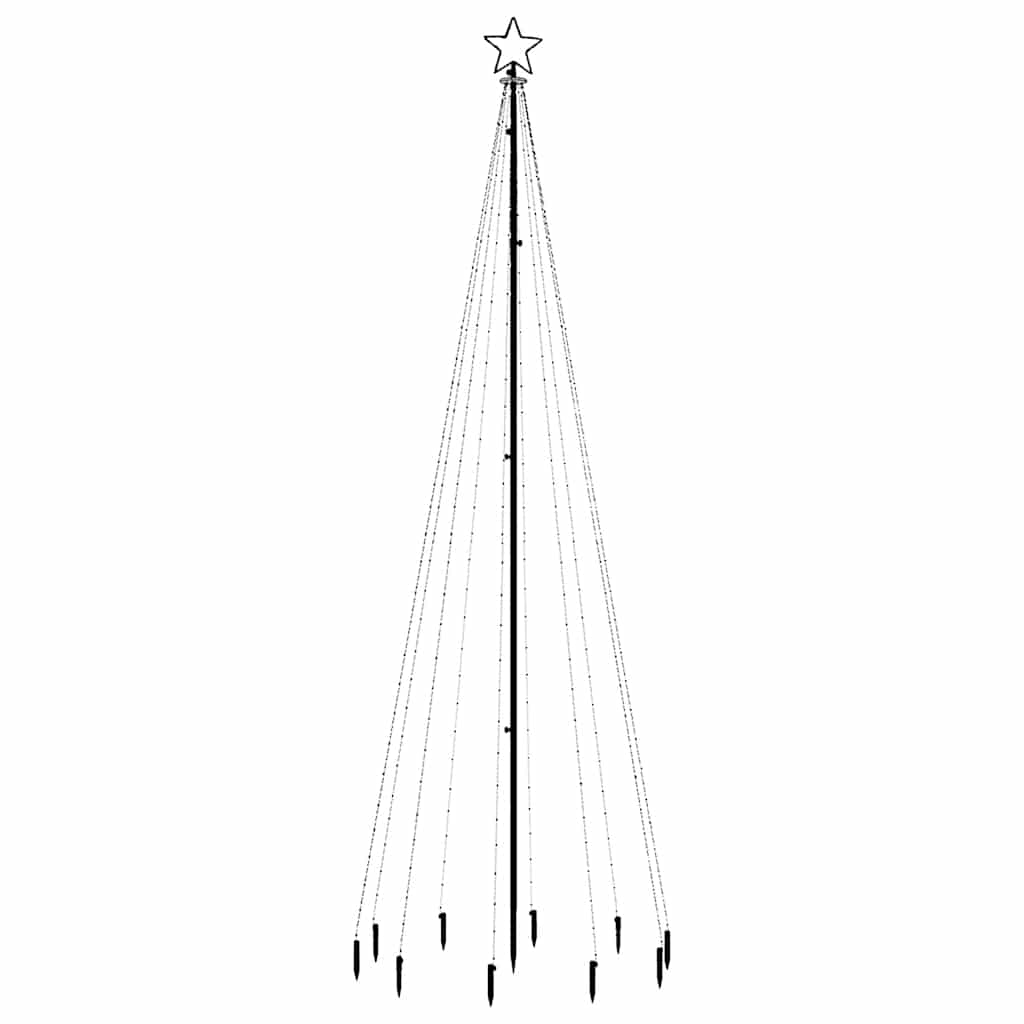 Vidaxx Weihnachtsbaum mit Erdspieß 310 LEDs mehrfarbig 300 cm