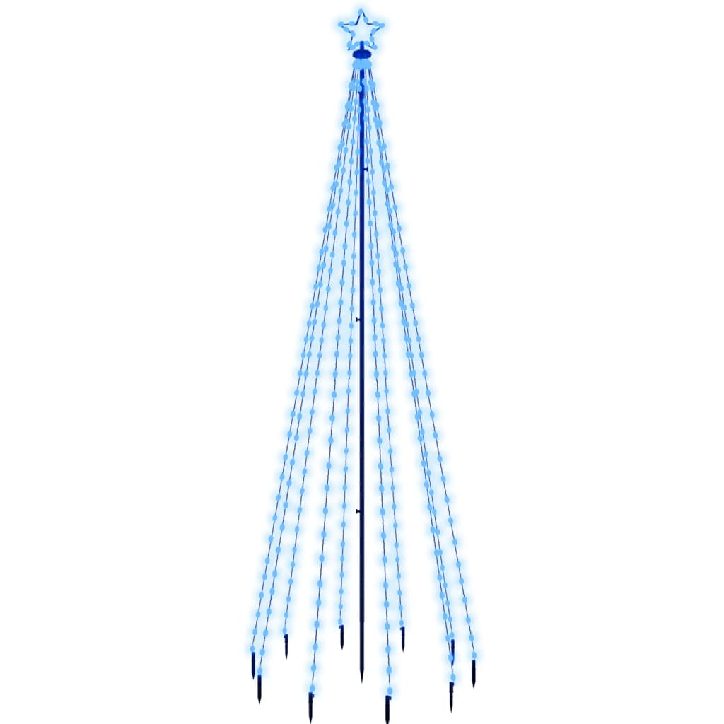 Vidaxl julgran med markstift 310 lysdioder blå 300 cm