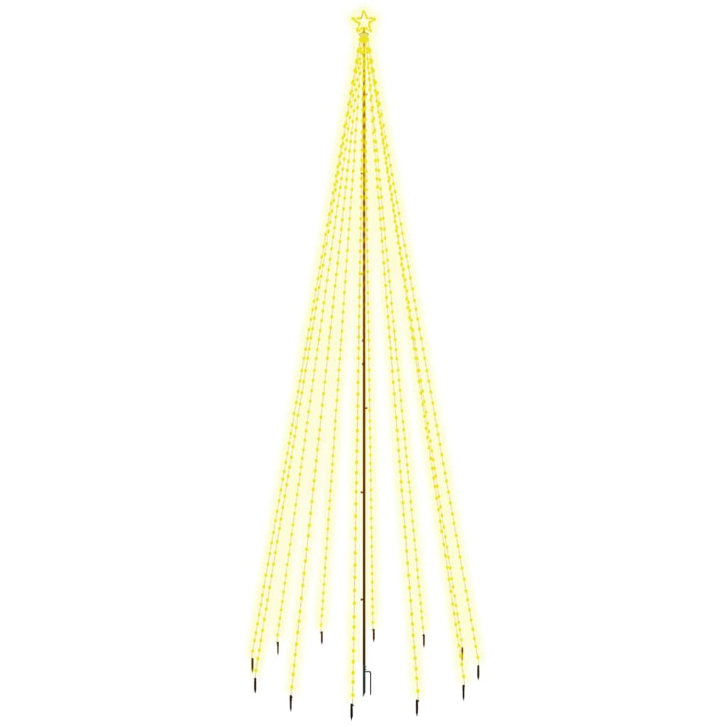VIDAXL Weihnachtsbaum mit Erdungsstift 732 LEDs warm weiß 500 cm